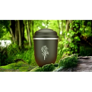 Biodegradable Cremation Ashes Funeral Urn / Casket - MONUMENT BLACK with WILLOW TREE